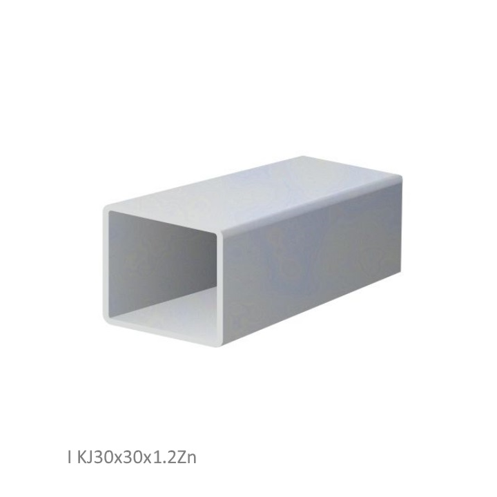 Uzavřený čtvercový profil 30x30x1,2 pozinkovaný hladký