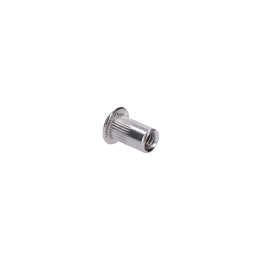 AISI304 nýtovací matice M4, rýhovaný dřík, L = 12,2 mm