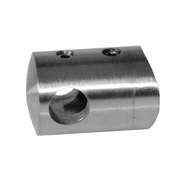 Držák tyče ø 10 mm na trubku ø 42,4 mm, broušená AISI 304