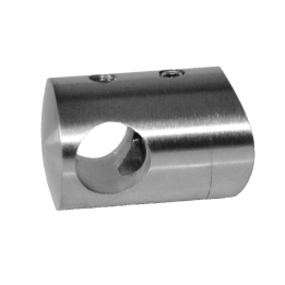 Držák tyče ø 12 mm na trubku ø 42,4 mm, broušená AISI 304
