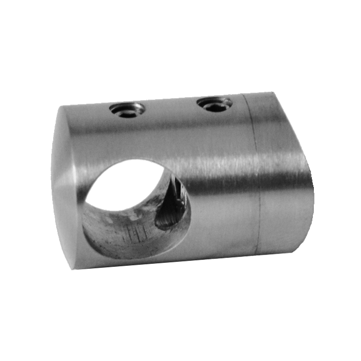 Držák tyče ø 14 mm na trubku ø 42,4 mm, broušená AISI 304