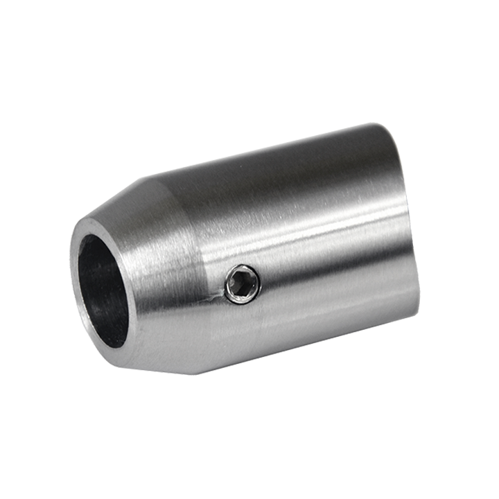 Držák tyče ø 12 mm koncový na trubku ø 42,4 mm, AISI 304