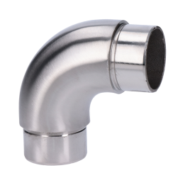 Spojka 90° na trubku ø 42,4 mm, broušená nerez AISI 304