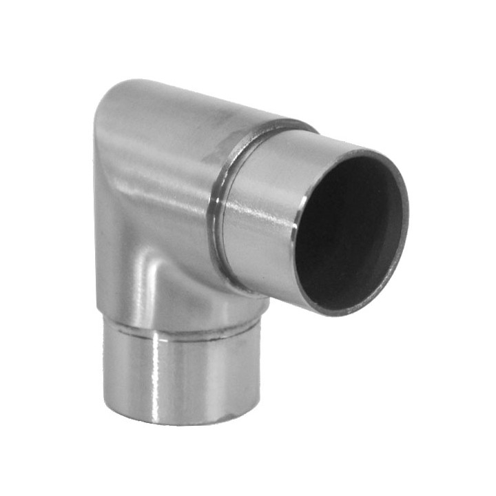 Spojka rohová na trubku ø 42,4 mm, broušená nerez AISI 304