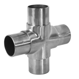 Spojka křížová na trubku ø 42,4 mm, broušená nerez AISI 304