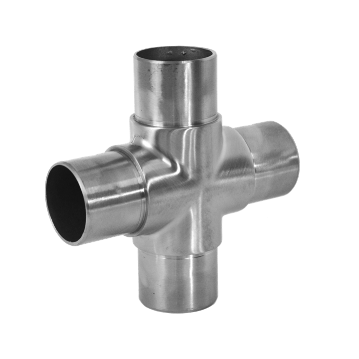 Spojka křížová na trubku ø 42,4 mm, broušená nerez AISI 304