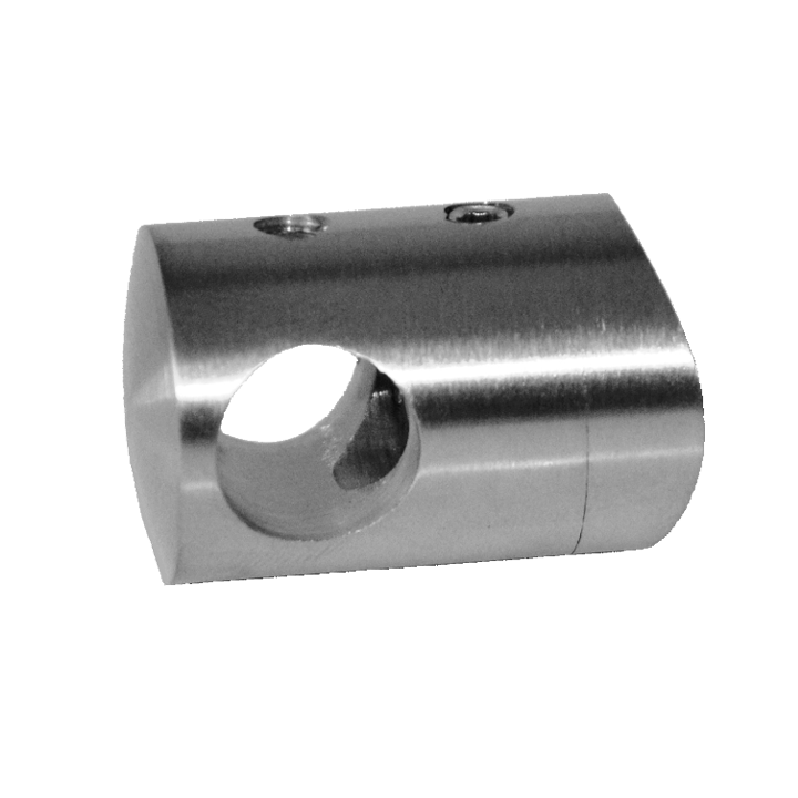 Držák tyče ø 12 mm na trubku ø 48,3 mm, broušená AISI 304