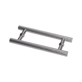 Madlo na dveře, L = 296 mm, sklo 8 - 12 mm, brus AISI 304