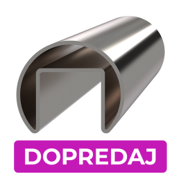 Madlo ø 42,4 x 2000 mm, sklo 8 - 17,5 mm, broušená AISI 304