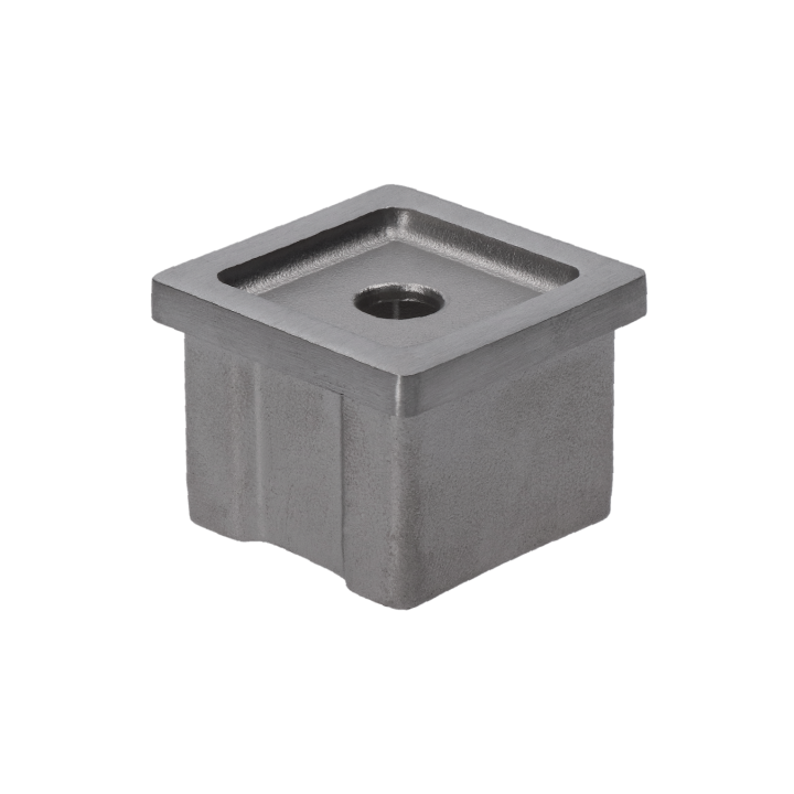 Držák madla na jekl 40 x 40 mm, broušená nerez AISI 304