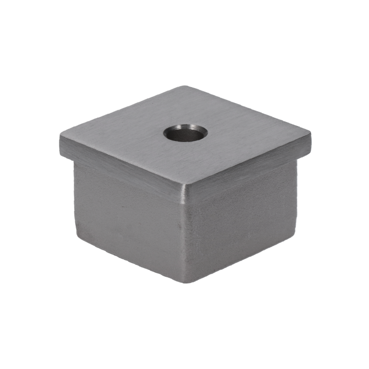 Ukončení na jekl 40 x 40 mm, broušená nerez AISI 304