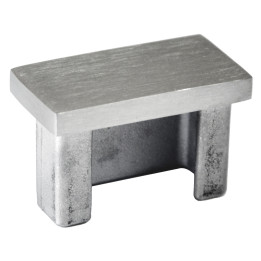 Ukončení na jekl 40 x 20 mm, broušená nerez AISI 304