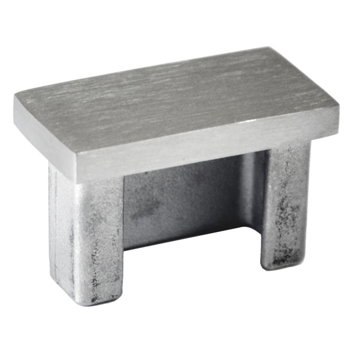 Ukončení na jekl 40 x 20 mm, broušená nerez AISI 304