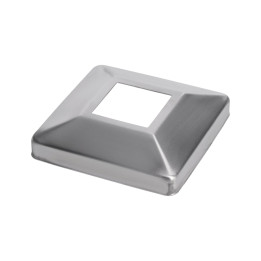 Kryt spodní příruby 107 x 107 mm, broušená nerez AISI 304