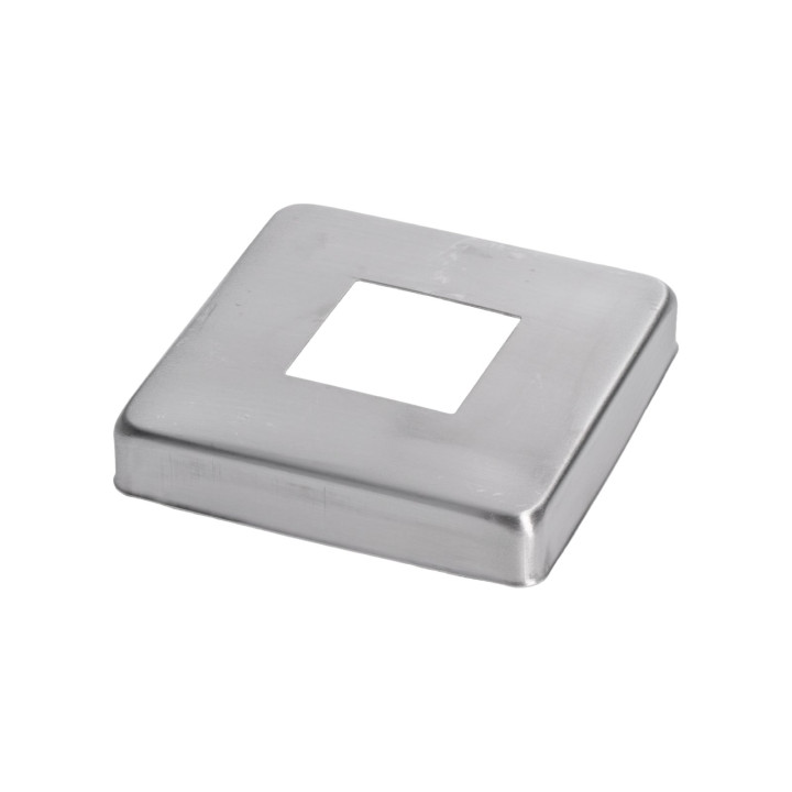 Kryt spodní příruby 100 x 100 mm, broušená nerez AISI 304