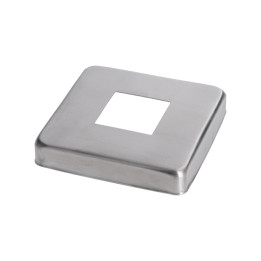 Kryt spodní příruby 108 x 108 mm, broušená nerez AISI 304