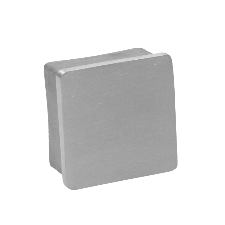 Ukončení na jekl 50 x 50 mm, broušená nerez AISI 304