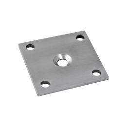 Kotevní deska 92 x 92 mm na dřevěný sloup, broušená AISI 304