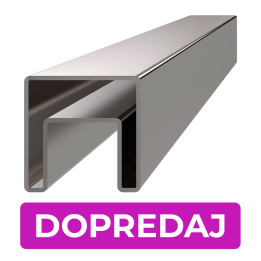 Madlo 40 x 40 mm, L = 2000 m, sklo 8 - 17,5 mm, AISI 304