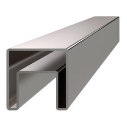 Madlo 40 x 40 mm, L = 3000 m, sklo 8 - 17,5 mm, AISI 304