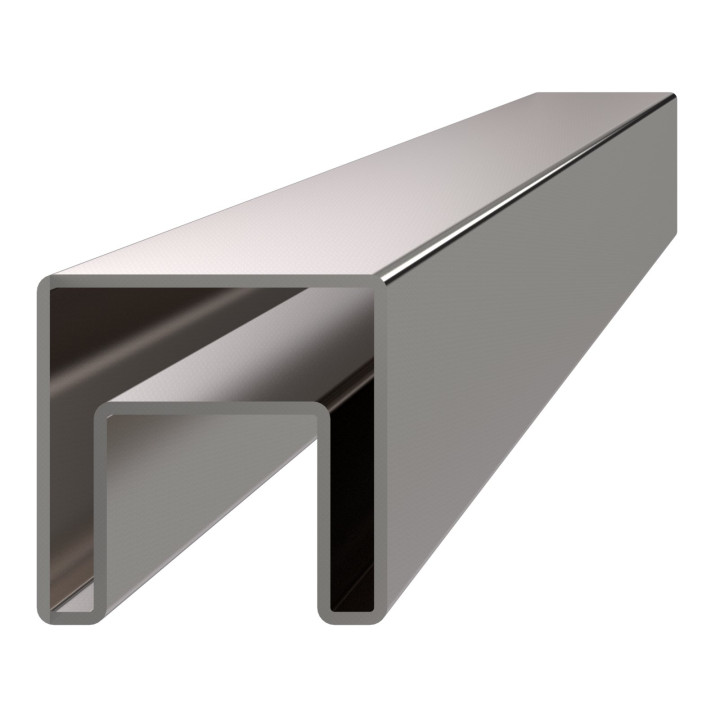 Madlo 40 x 40 mm, L = 3000 m, sklo 8 - 17,5 mm, AISI 304