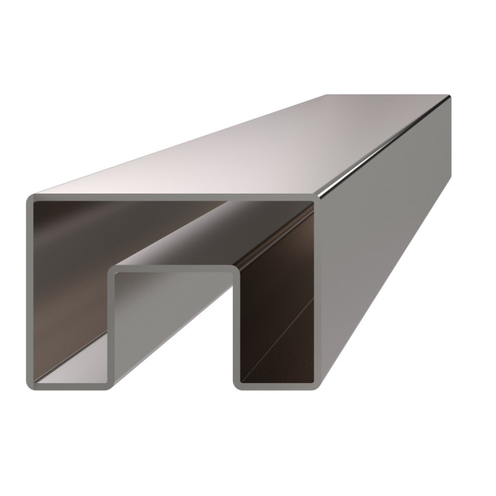 Madlo 60 x 40 mm, L = 3000 m, sklo 8 - 17,5 mm, AISI 304