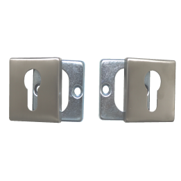 Čtvercová rozeta na cylindrickou vložku, broušená AISI304
