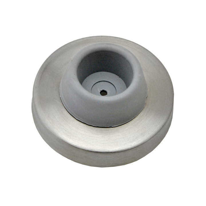 Nerezový doraz dveří s gumou ø57mm, broušená nerez AISI304