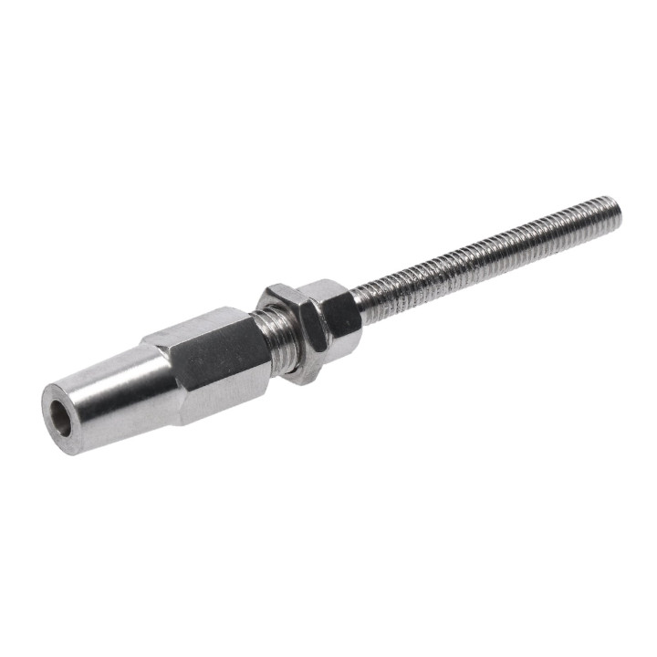 Úchyt pro lanko ø 3 mm, závit M6, broušená AISI 304