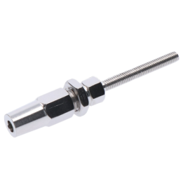 Úchyt pro lanko ø 4 mm, závit M6, broušená nerez AISI 304