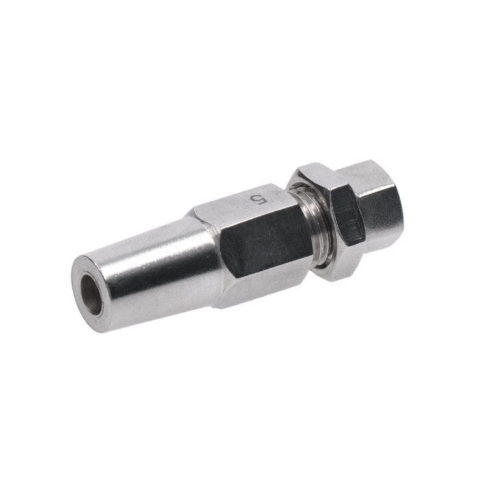 Úchyt pro lanko ø 5 mm, závit M6, broušená nerez AISI 304
