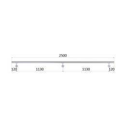 Madlo ø 42.4mm, L-2500mm, broušená nerez AISI304