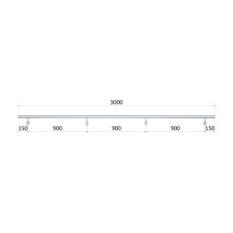 Madlo ø 42.4mm, L-3000mm, broušená nerez AISI304