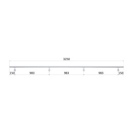 Madlo ø 42.4mm, L-3250mm, broušená nerez AISI304