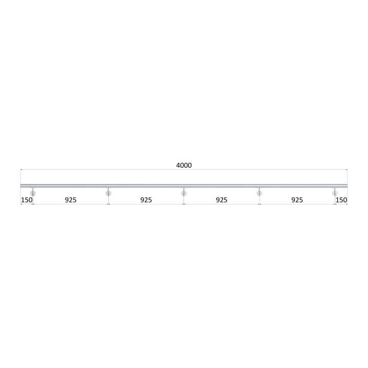 Madlo ø 42.4mm, L-4000mm, broušená nerez AISI304