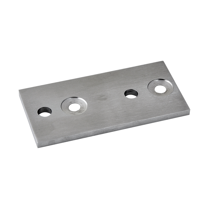 Deska pro boční kotvení sloupu 120 x 60 mm, brus AISI 304