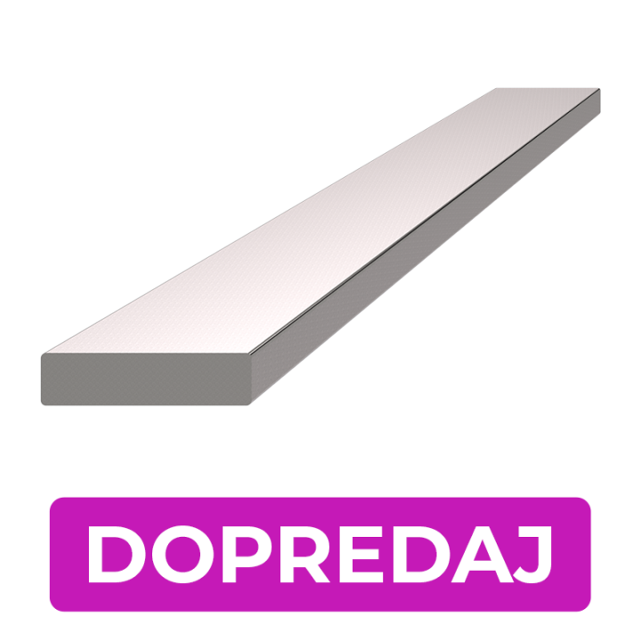 Plochá tyč 20 x 5 x 5000 mm, broušená nerez AISI 304