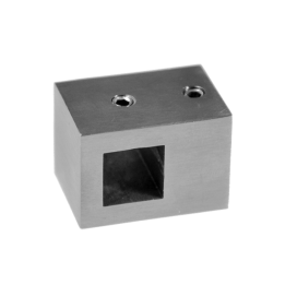 Držák profilu 10 x 10 mm, plochý, broušená nerez AISI 304