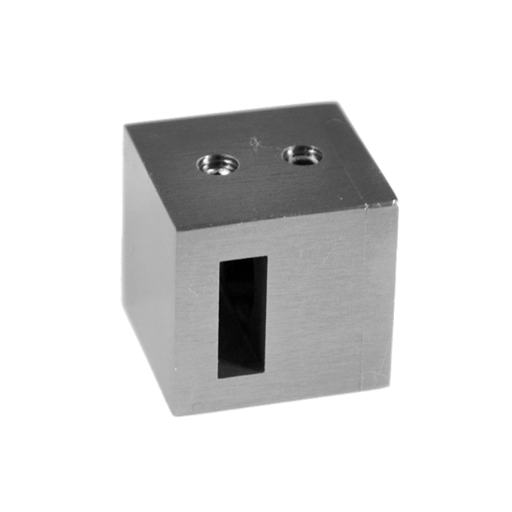 Držák tyče 15 x 5 mm, plochý, broušená nerez AISI 304
