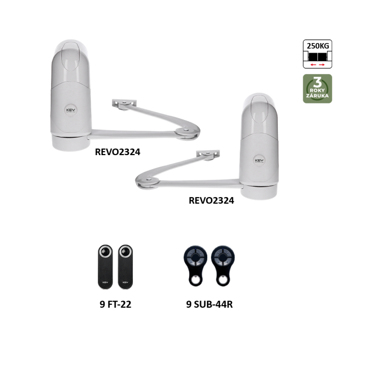 REVOKIT pro dvoukřídlou bránu do 2,3 m/křídlo