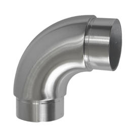 Spojka 90° na trubku ø 42,4 mm, broušená nerez AISI 316
