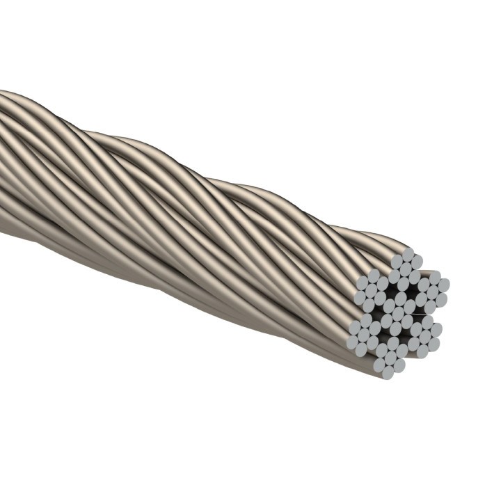 Nerezové lanko ø 4 mm (7 x 7 dr.) AISI 316