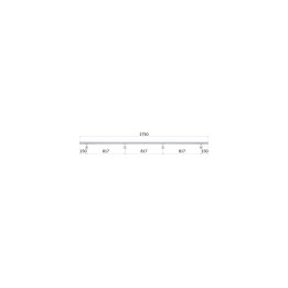 Madlo ø 42.4mm, L-2750mm, broušená nerez AISI316