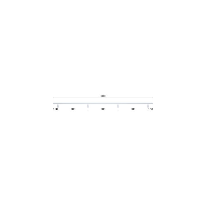 Madlo ø 42.4mm, L-3000mm, broušená nerez AISI316