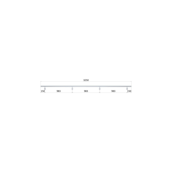 Madlo ø 42.4mm, L-3250mm, broušená nerez AISI316