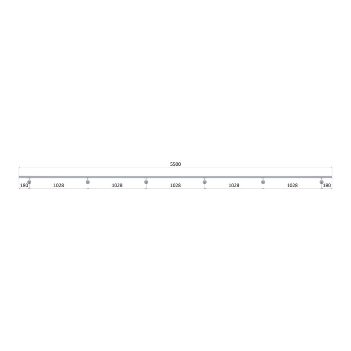 Madlo ø 42.4mm, L-5500mm, broušená nerez AISI316