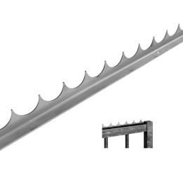Ochranný hřeben proti přelezení, ocel 2 x 2000 mm, ohýbaný, bez povrchové úpravy