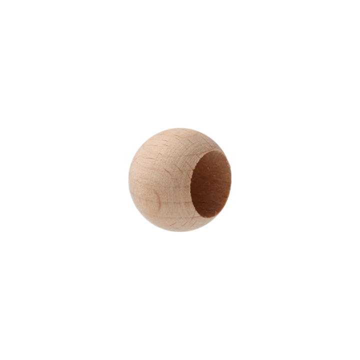 Kulička ø 20 mm na trubku ø 12 mm, buk, broušená bez nátěru