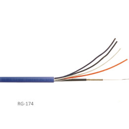 Koaxiální kabel RG-174, 50Ω, 4x0,50 mm², měděné jádro