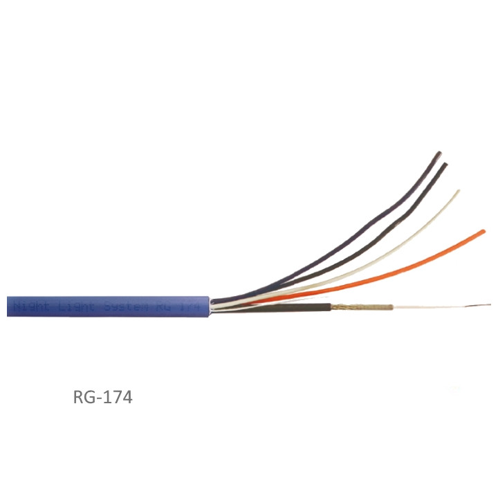 Koaxiální kabel RG-174, 50Ω, 4x0,50 mm², měděné jádro